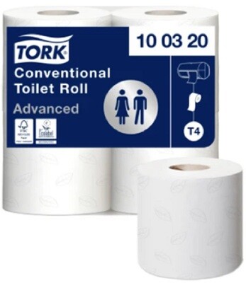 Tork100320 Std T/Tiss 2ply 320 Shts x36 Rolls