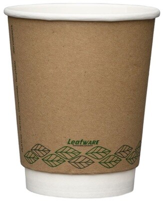 Leaf 12oz Brown Compostable DW Cup x500
