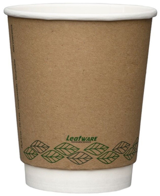 Leaf 12oz Brown Compostable DW Cup x500