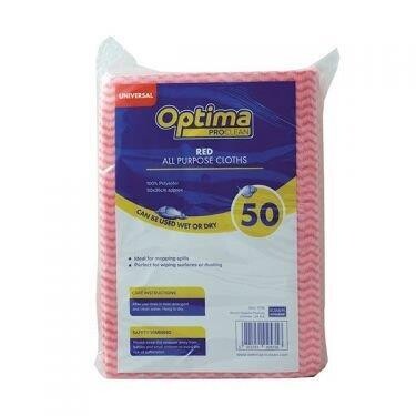 Optima Universal Cloths Red x50