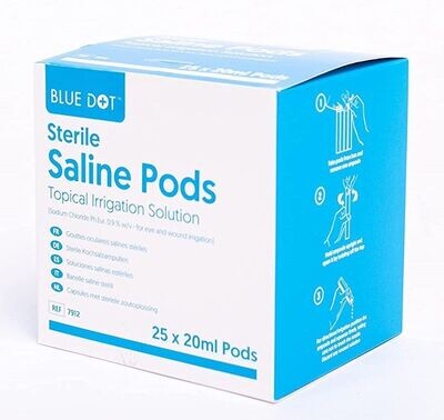 Sterile Saline Pods Eye Wash 25 x20ml