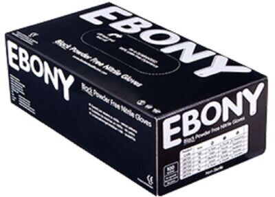 Ebony Gloves Black Nitrile - Large x100 Ebony Gloves Black Nitrile - Large x100