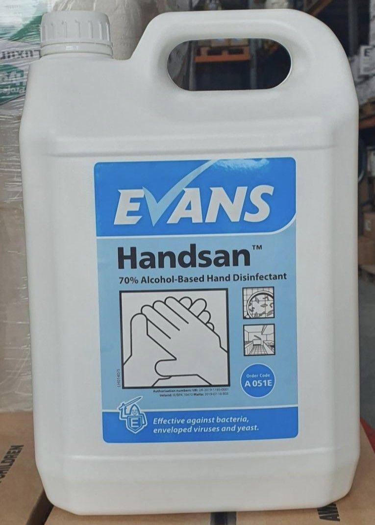 5ltr Evans Handsan 70% Alcohol