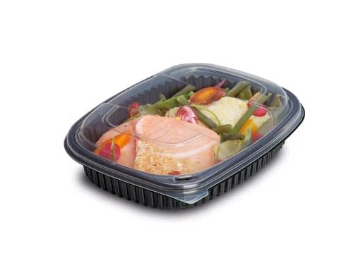 24oz Black 1-Compartment Microwaveable Containers (8x40)
