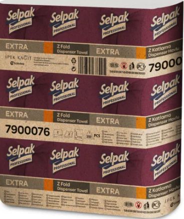 Selpak 2ply Zfold White Hand Towels x2400
