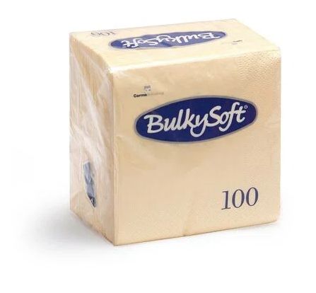 BulkySoft 40x40cm Cream 2ply 4Fold Dinner Napkin x2000