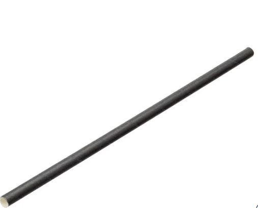 Greenspirit 3ply Black Paper Straws x 100