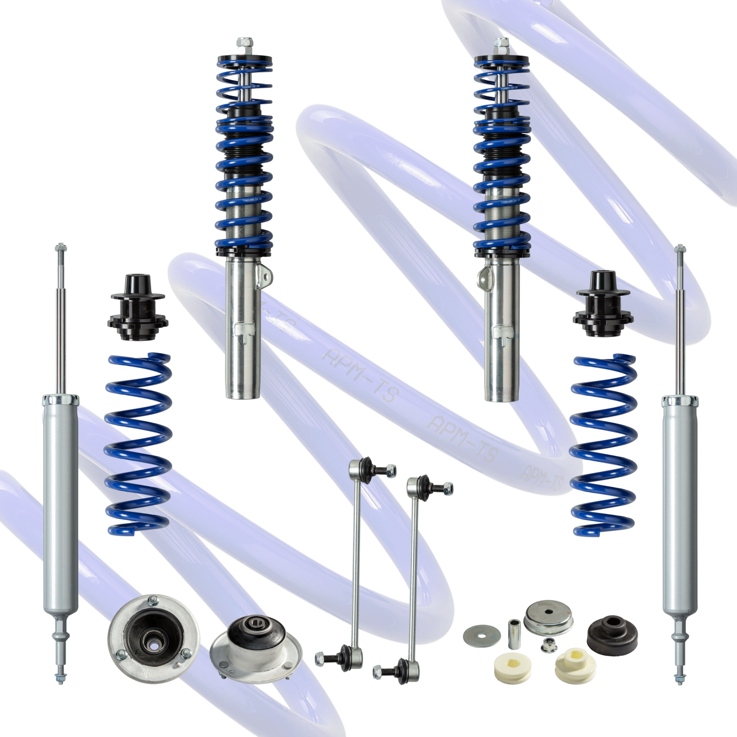 Coilover set with Link Rods and Top Mount set.
BMW 1-serie 3/5- Doors 116i/ 118i/ 120i/ 125i/ 130i/ 116D/ 118D/ 120D/ 123D - E81 / E87