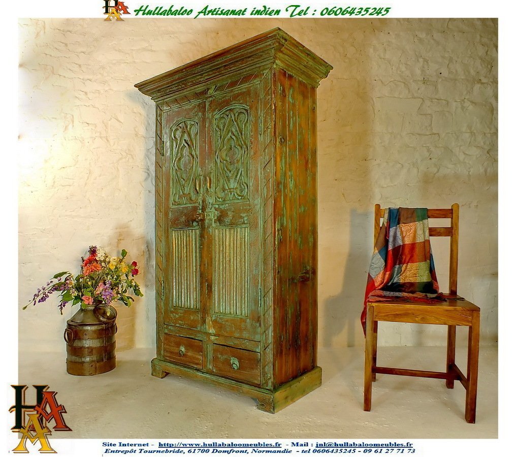 armoire ancienne peinte JNL18-287