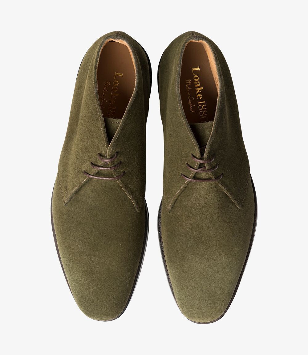 Loake Pimlico Olive Suede