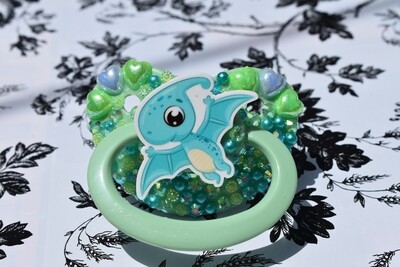 Green Dinosaur Deco Paci