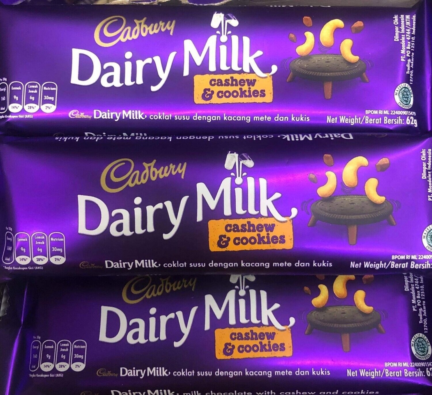 Cadbury Dairy Milk Cashew Cookies 62g