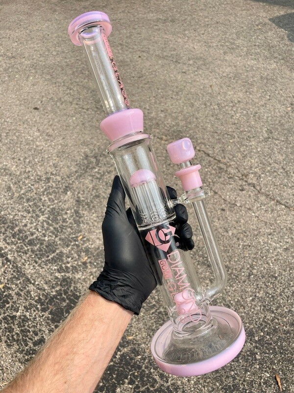 Diamond Glass Triple Inline To 8 Arm Tree Perc