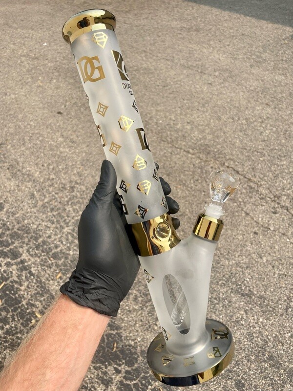 Diamond Glass Gold Tube