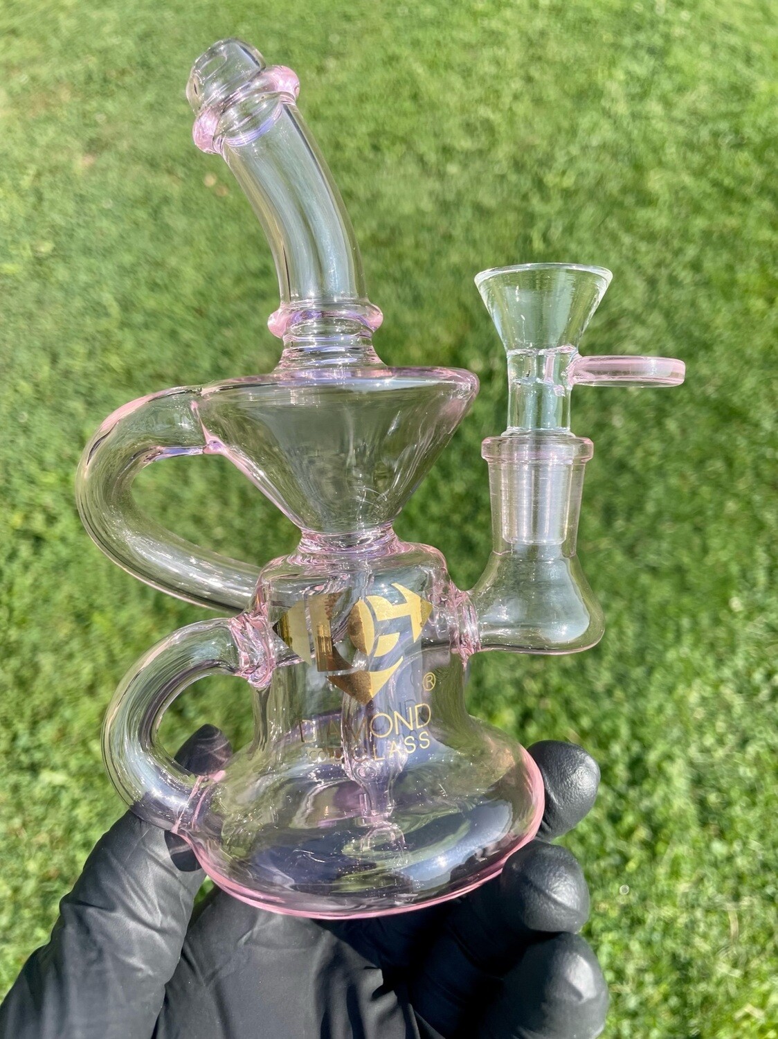 Diamond Glass Pink Recycler