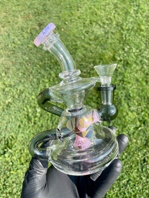 Diamond Glass Charcoal Accent Recycler