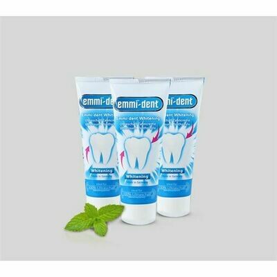 emmi-dent Whitening Zahnpasta Ultraschall - 3er Pack - Inhalt 3 Tuben à 75ml