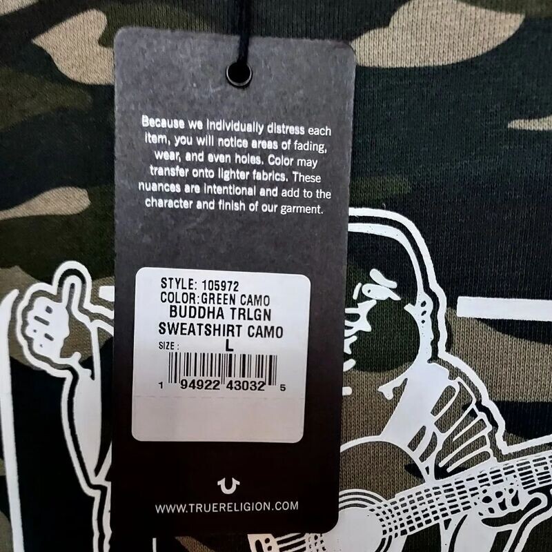​True religion Buddha sweatshirt in camouflage large