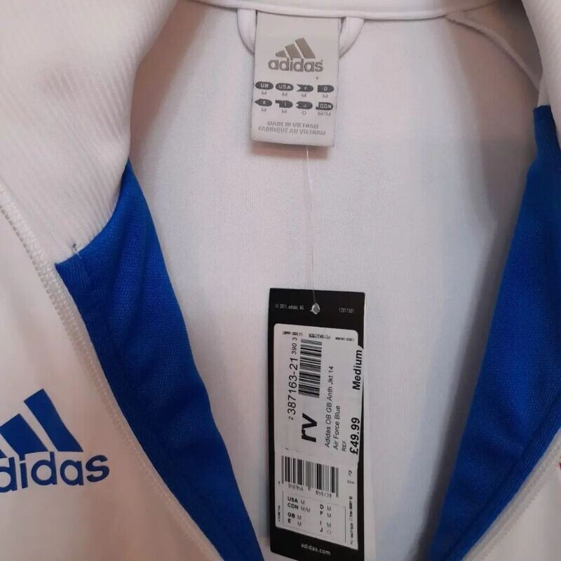 ADIDAS TEAM GB TRACK TOP  SIZE MEDIUM