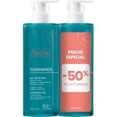 AVENE CLEANANCE DUPLO GEL LIMPIADOR 400 ML + 400ML