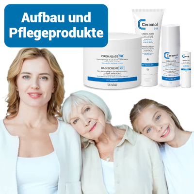 Aufbau und Pflegeprodukte