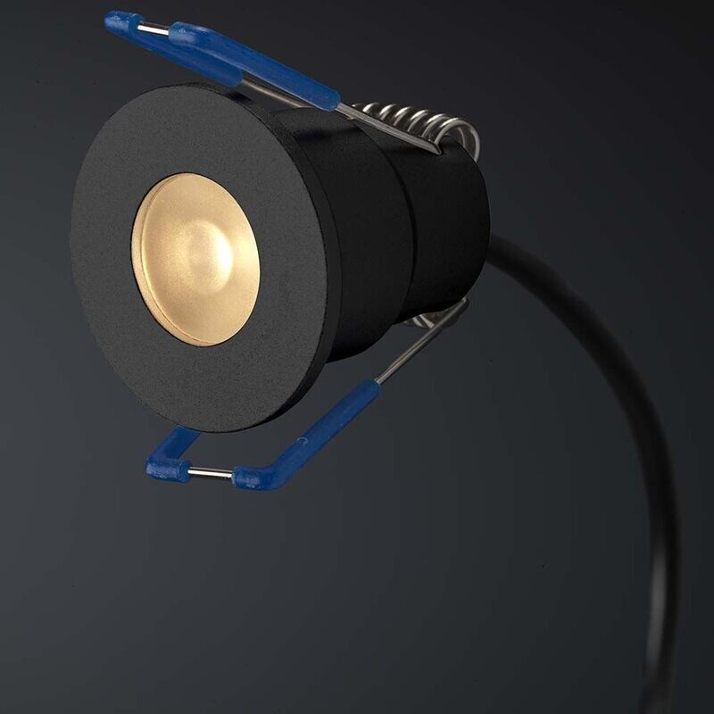 Ledspot zwart vlak Warm Wit
