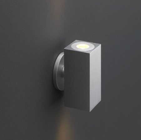 Wandverlichting vierkant zilver