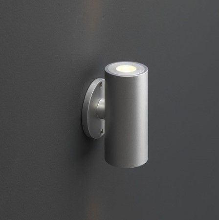 Wand verlichting rond zilver