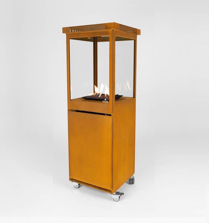 Terrasverwarmer op gas in Cortenstaal