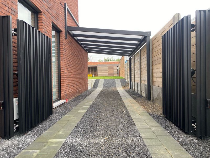 Carport hellend Lengte 5m x Diepte 3m