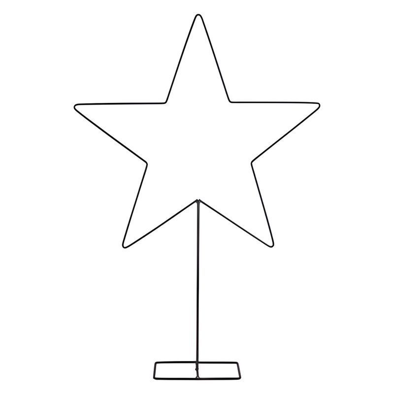 Dekostern mit Standfuß, schwarz Dekostern mit Standfuß, schwarz