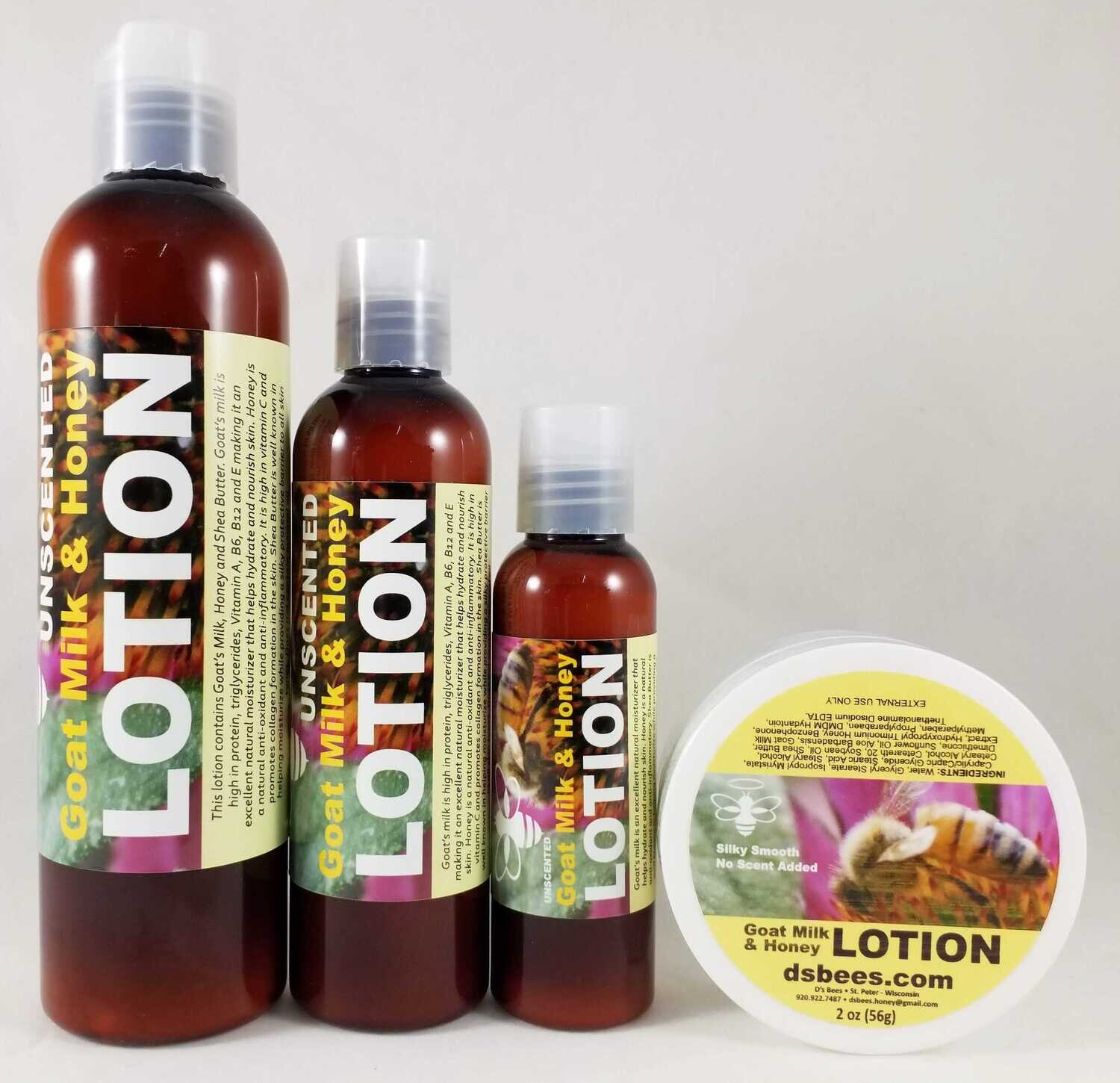 Goat Milk &amp; Honey Lotions - Scented and Unscented