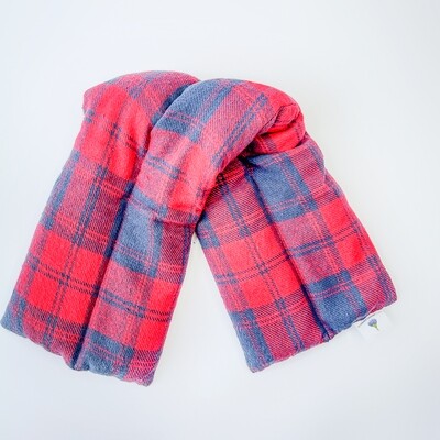Hot/Cold Aromatherapy Lavender Wrap |  Red and Blue Flannel