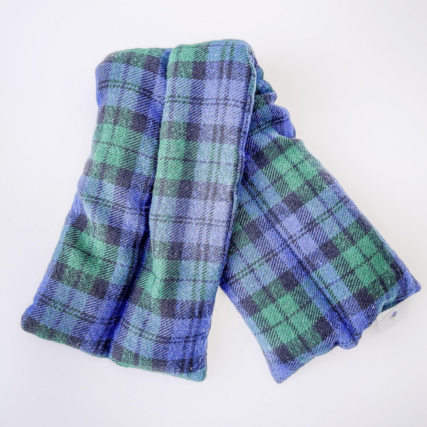 Hot/Cold Aromatherapy Lavender Wrap | Green and Blue Flannel