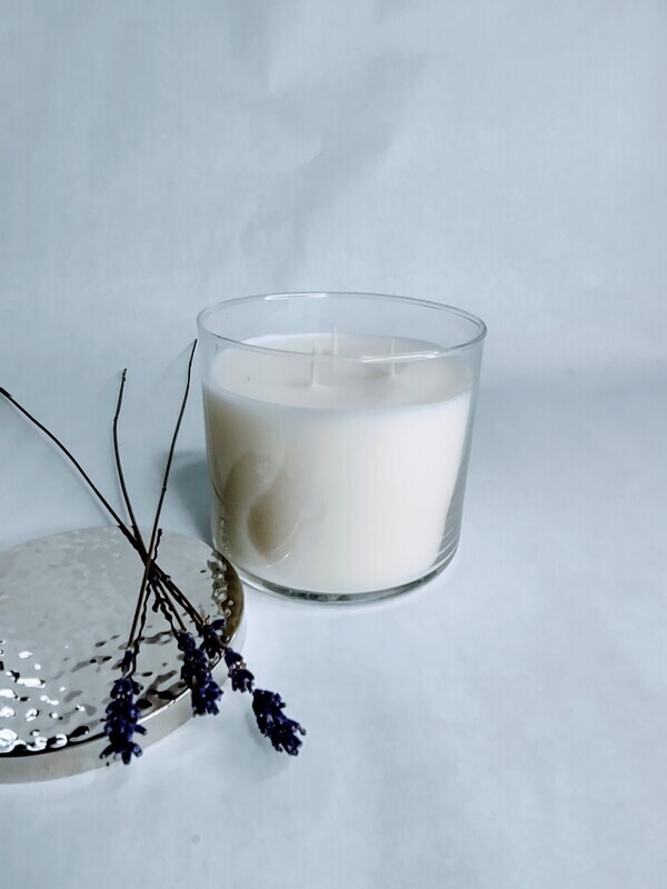 Lavender Scented 3 Wick Soy Candle