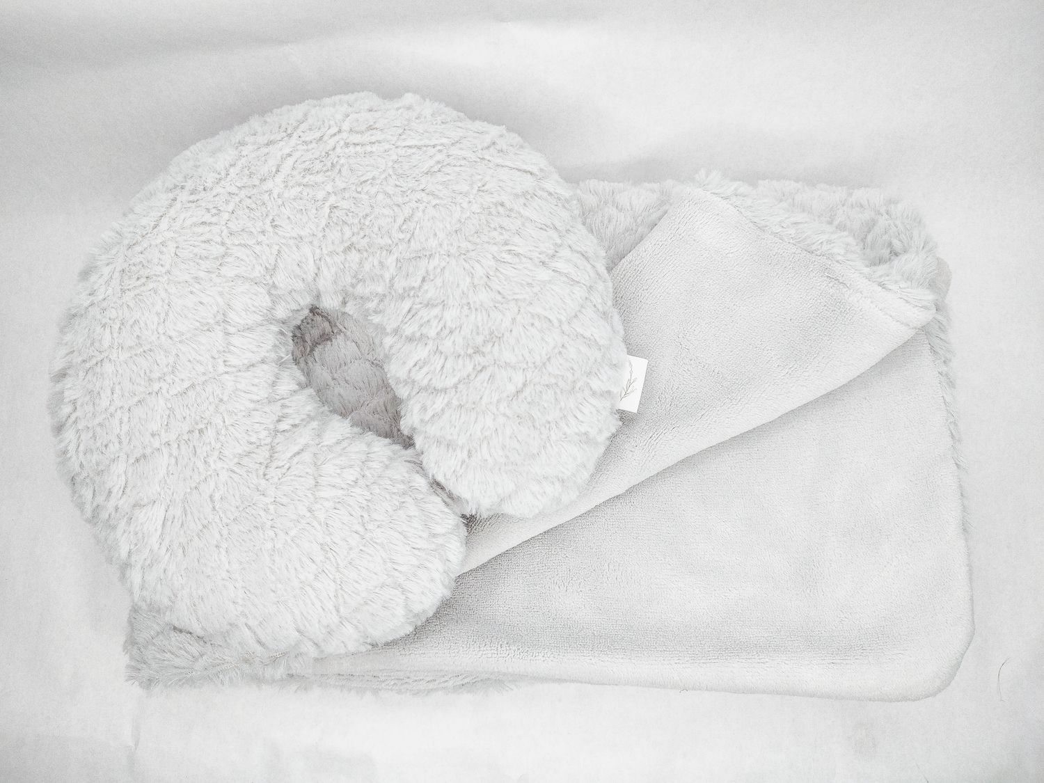 Baby Lavender Neck Boppy and Coordinating Blanket