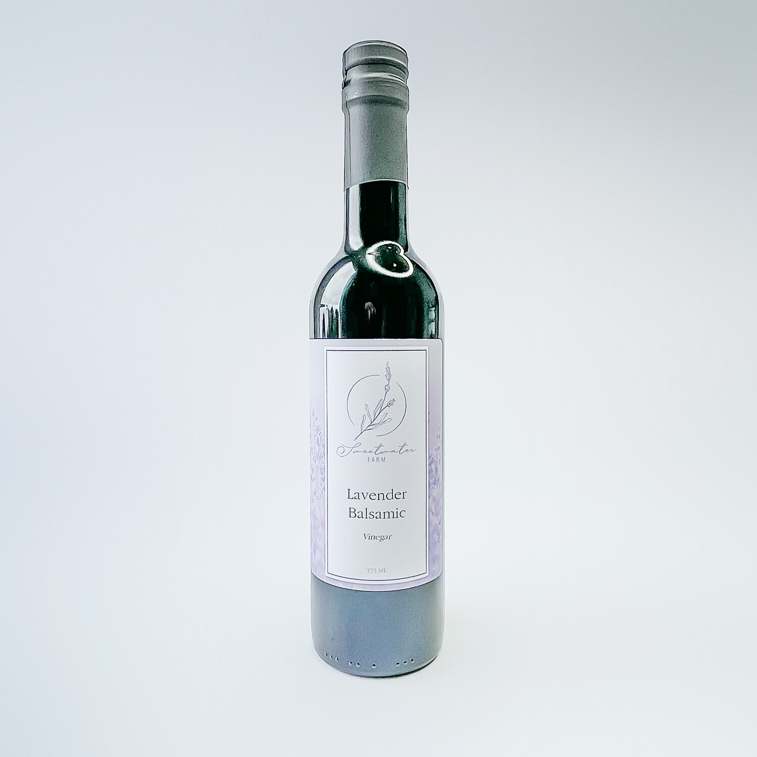 Lavender dark balsamic vinegar bottle for salads and dressings