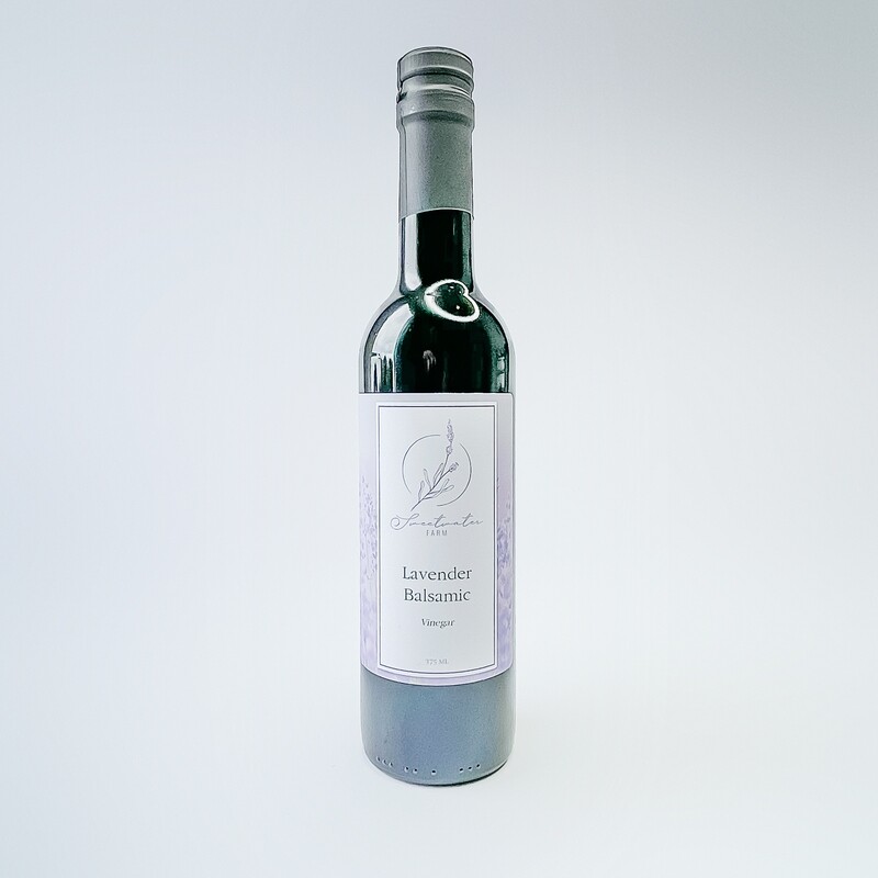 Lavender dark balsamic vinegar bottle for salads and dressings