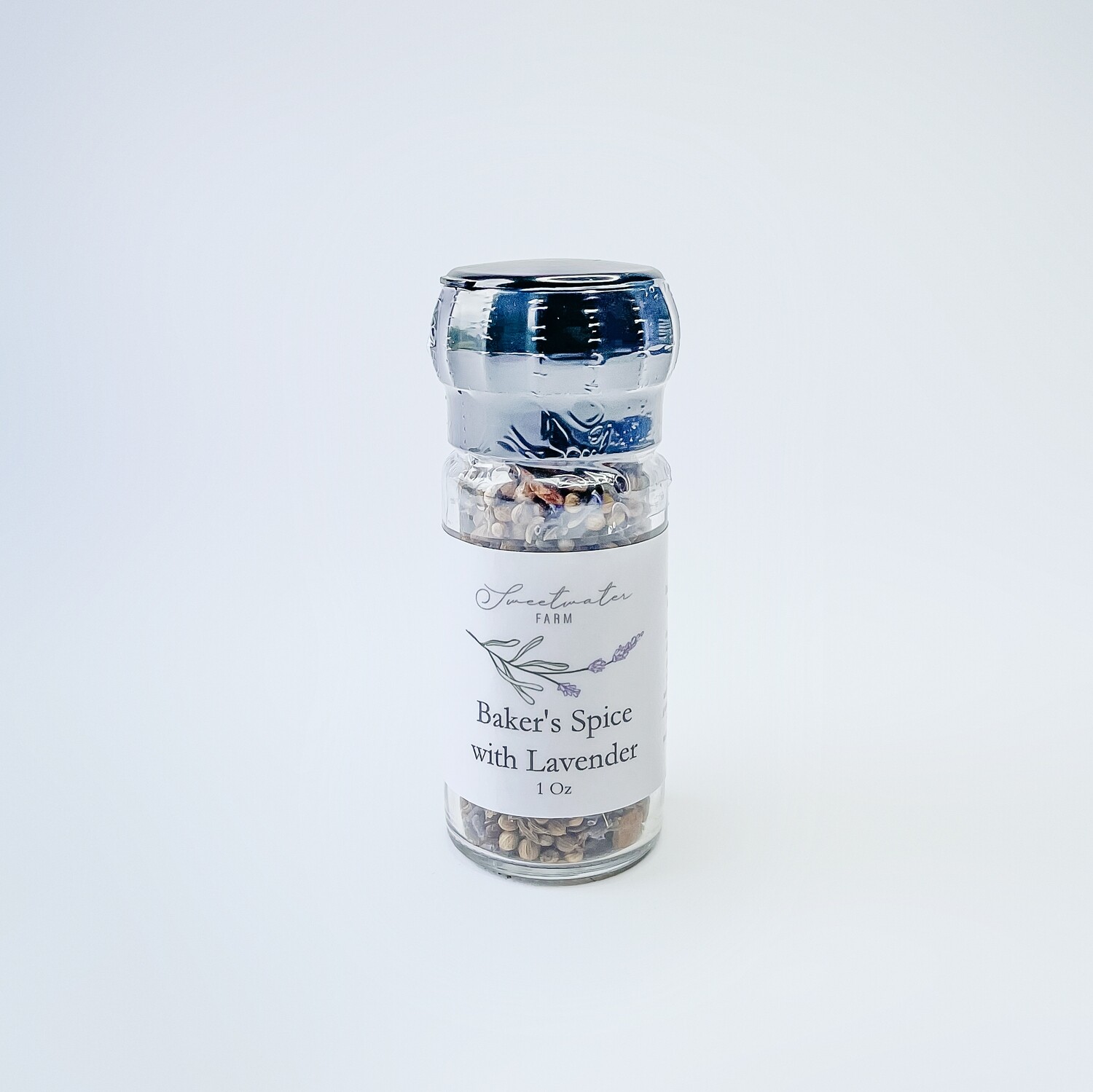 Gourmet lavender spice blend grinder jar for baking by SLFLavende