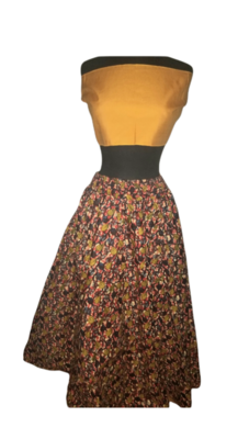 Poppy Blooms Long Maxi Skirt