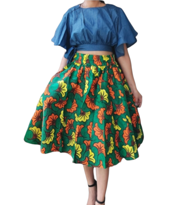 Ginko Fall Mid length Maxi Skirt