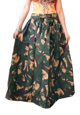 Jungle Long Maxi Skirt