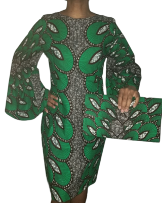 Emerald Peacock A Line Dress