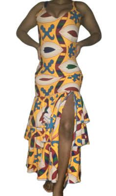 Adinkra African Print Gown