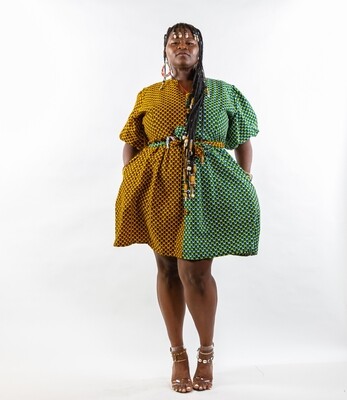 Oshun Daughta Duo - African Print Baby Doll Dress