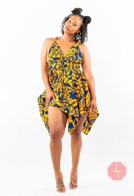 Blue Vines African Print Infinity Dress Blue Vines African Print Infinity Dress