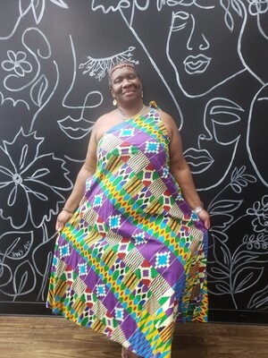 Kente Delight - African Print Dress
