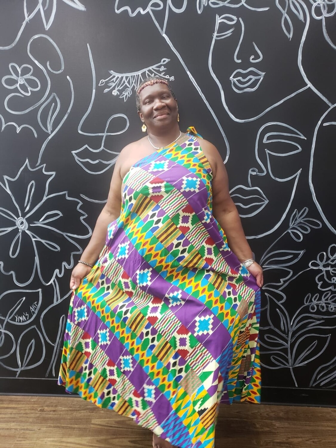 A line 2024 african print dress