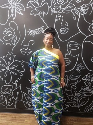 Sparkle "Floored" - African Print Gown