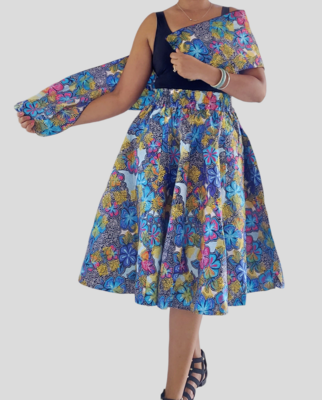 Sky Garden - African Print Skirt 